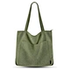 corduroy shoulder tote bag